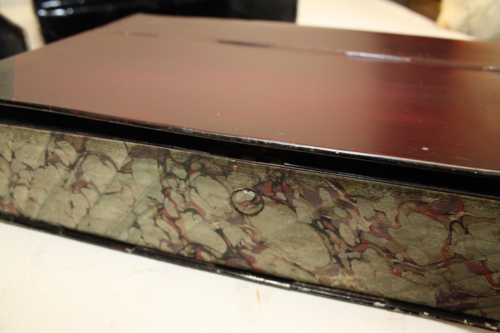 Three toleware file boxes View IX