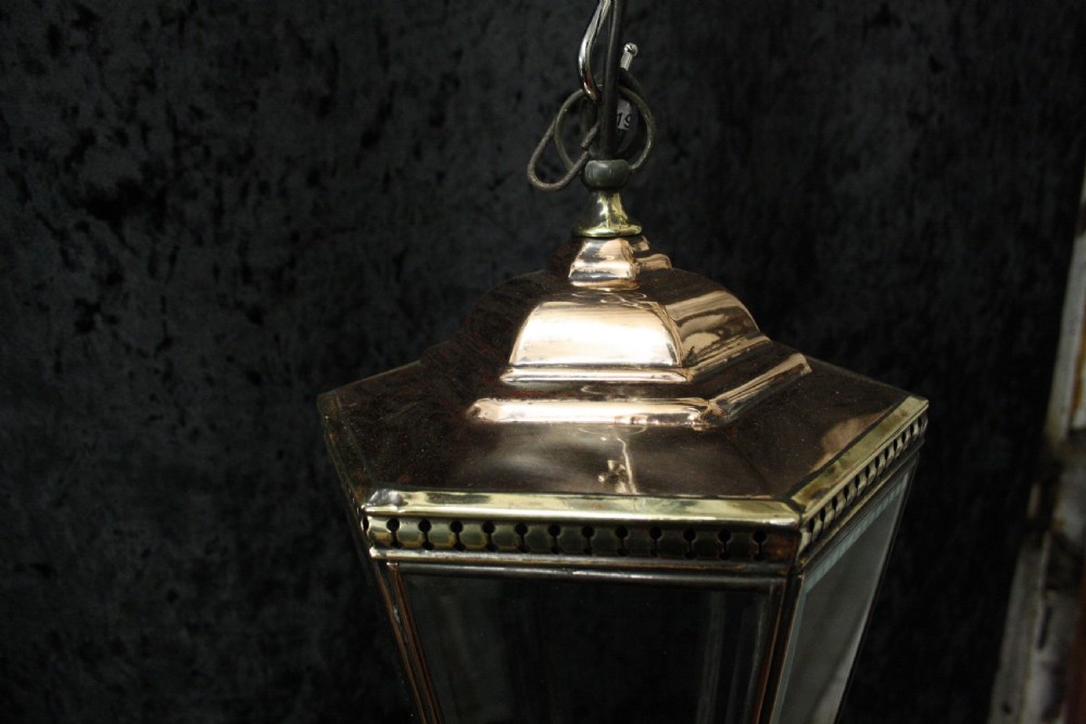 Early 20th century Pair of copper and brass lanterns View III