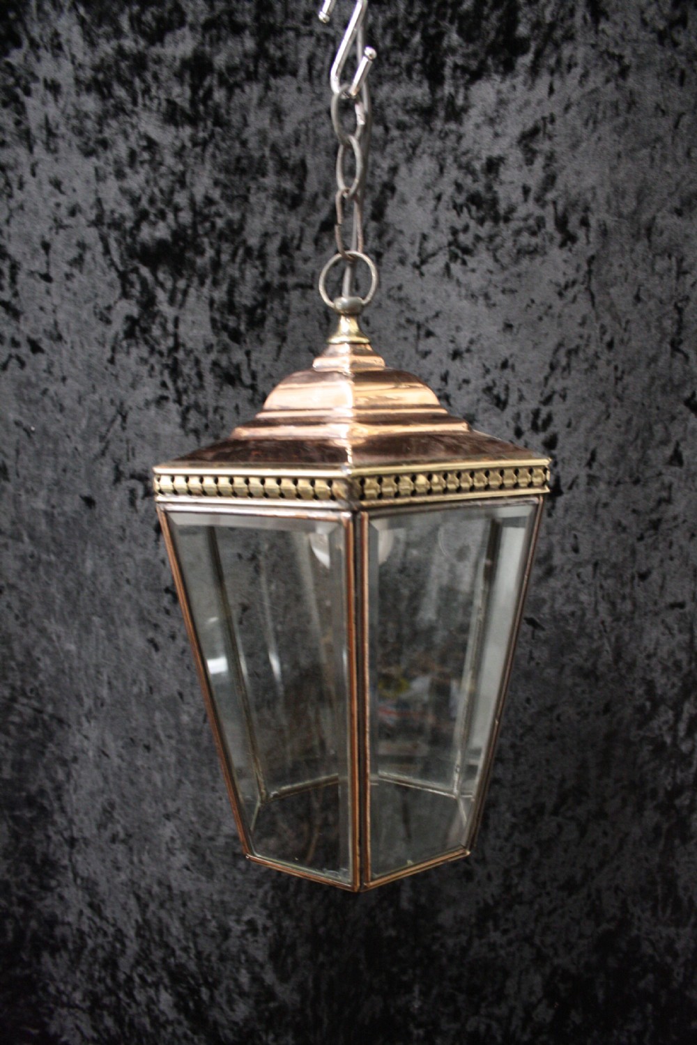 Early 20th century Pair of copper and brass lanterns View V