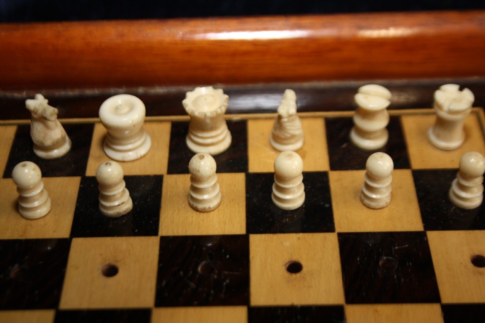 Edwardian chess set with sliding lid View VI