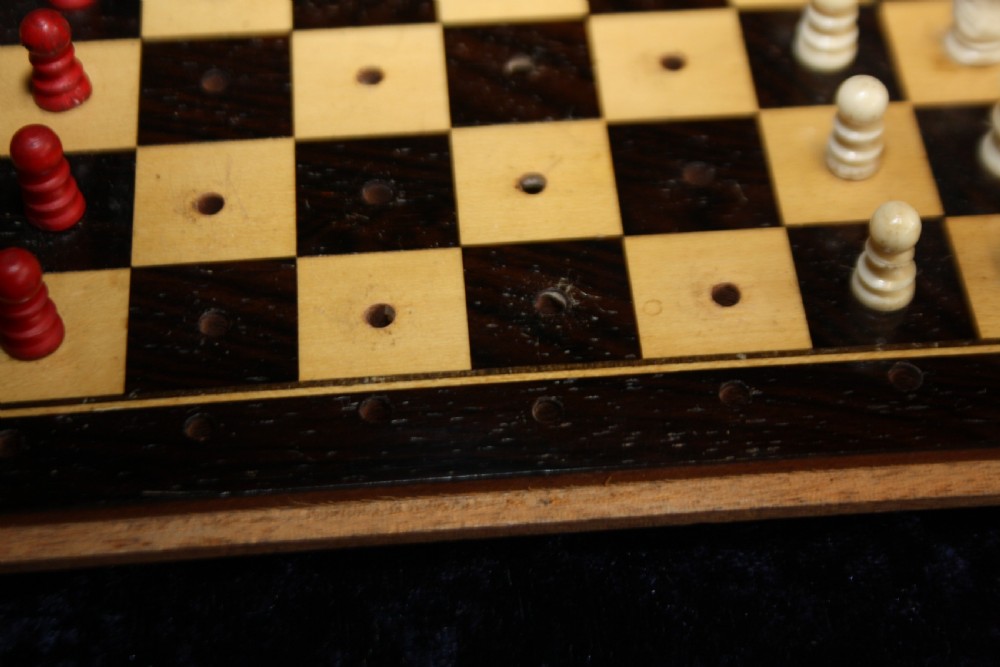 Edwardian chess set with sliding lid View VIII