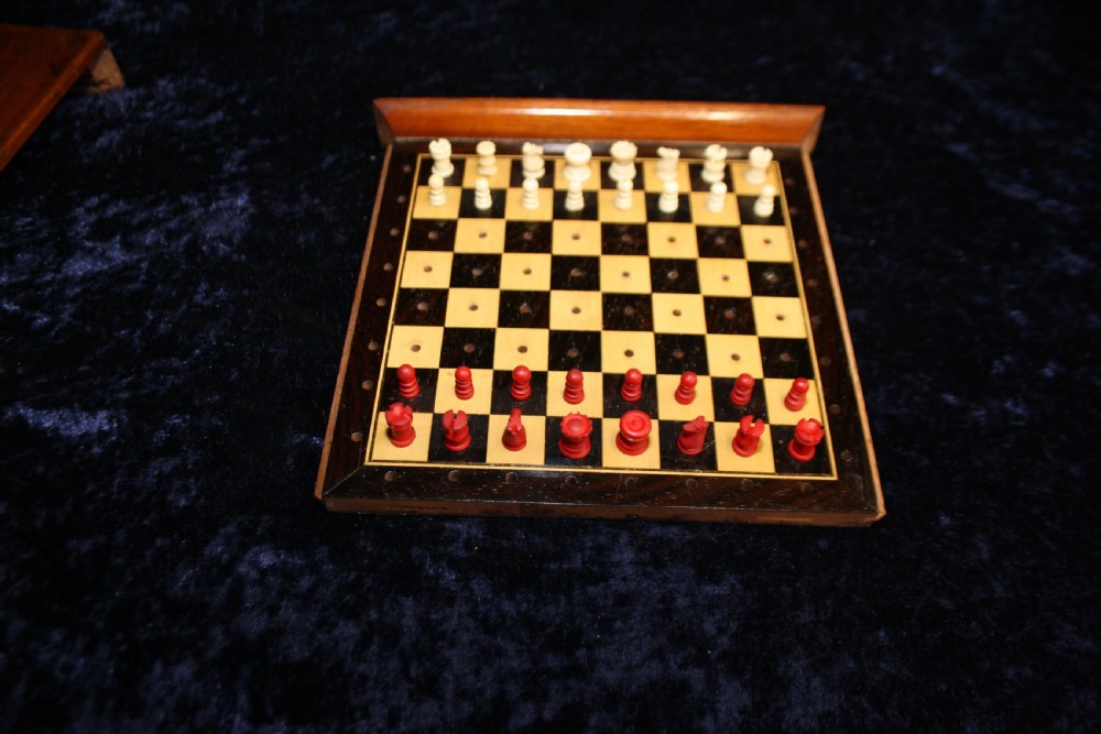Edwardian chess set with sliding lid View X