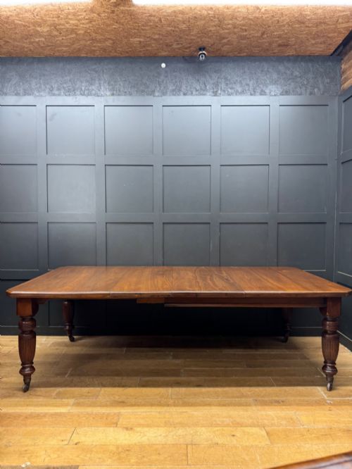Victorian Solid Walnut Extending Dining Table