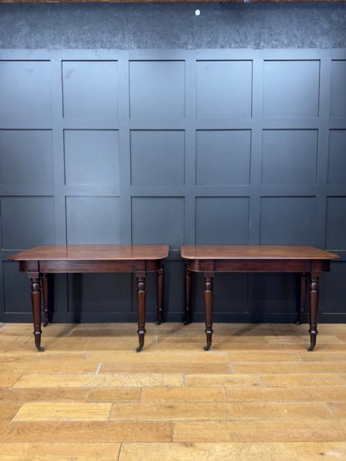 Pair Antique Mahogany Side Tables