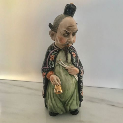 CHINESE CERAMIC HAND ENAMEL DECORATED FIGURINE C1900