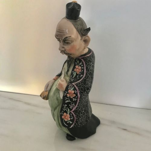 CHINESE CERAMIC HAND ENAMEL DECORATED FIGURINE C1900 - ADDITIONAL PHOTO 2