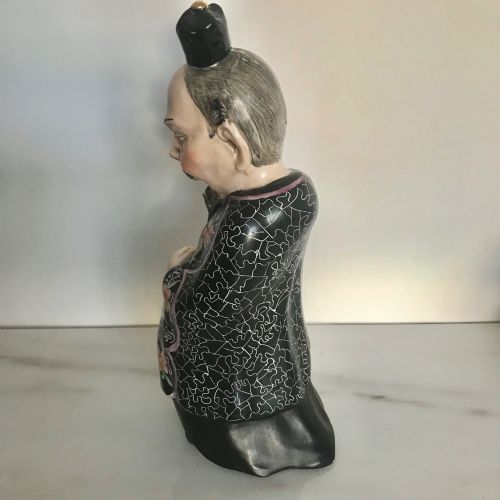 CHINESE CERAMIC HAND ENAMEL DECORATED FIGURINE C1900 - ADDITIONAL PHOTO 3