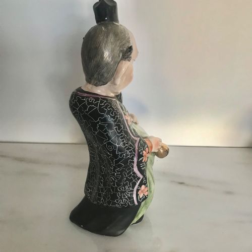CHINESE CERAMIC HAND ENAMEL DECORATED FIGURINE C1900 - ADDITIONAL PHOTO 5