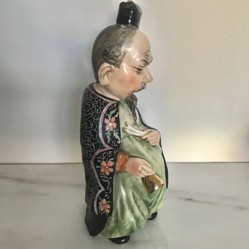 CHINESE CERAMIC HAND ENAMEL DECORATED FIGURINE C1900 - ADDITIONAL PHOTO 6