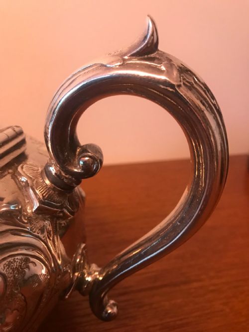 SILVER PLATED 3 PIECE TEA SET HEAVY QUALITY EDWARDIAN 1910 - ADDITIONAL PHOTO 7