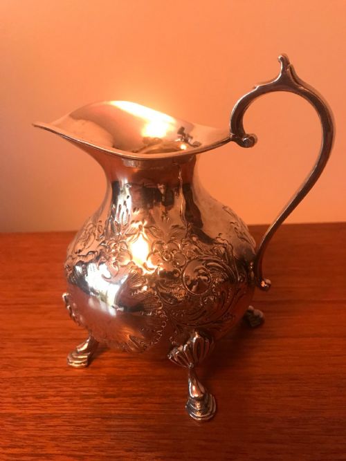 SILVER PLATED 3 PIECE TEA SET HEAVY QUALITY EDWARDIAN 1910 - ADDITIONAL PHOTO 12