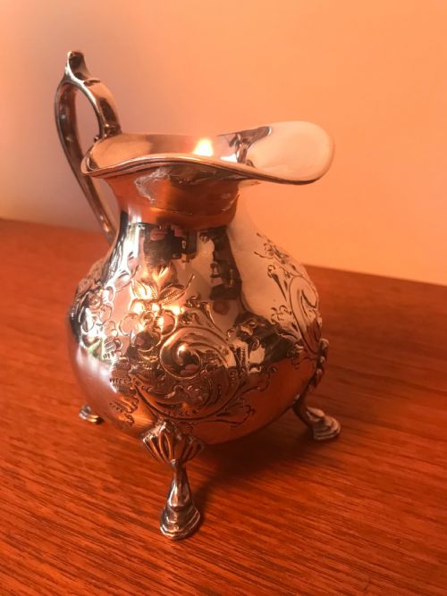SILVER PLATED 3 PIECE TEA SET HEAVY QUALITY EDWARDIAN 1910 - ADDITIONAL PHOTO 13