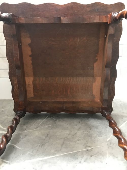 OAK BARLEYTWIST OCCASIONAL TABLE C1920 - ADDITIONAL PHOTO 15