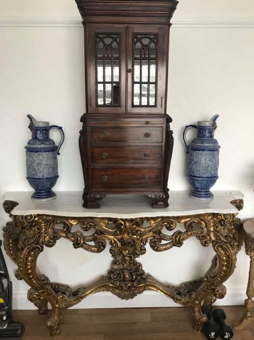 MINIATURE MAHOGANY BUREAU BOOKCASE REDUCED 14 SIZE APPRENTICE FRENCH POLISHED FURNITURE SAMPLE - ADDITIONAL PHOTO 21