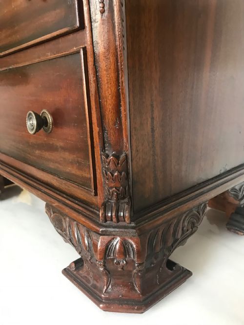 MINIATURE MAHOGANY BUREAU BOOKCASE REDUCED 14 SIZE APPRENTICE FRENCH POLISHED FURNITURE SAMPLE - ADDITIONAL PHOTO 12