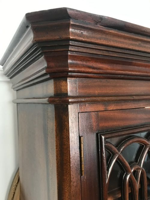 MINIATURE MAHOGANY BUREAU BOOKCASE REDUCED 14 SIZE APPRENTICE FRENCH POLISHED FURNITURE SAMPLE - ADDITIONAL PHOTO 15