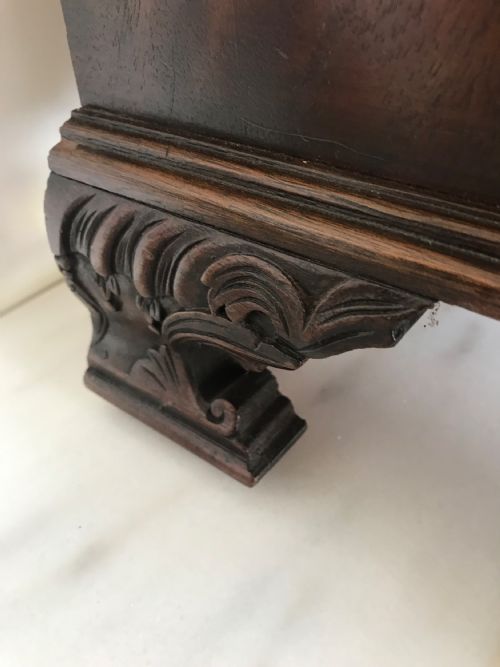 MINIATURE MAHOGANY BUREAU BOOKCASE REDUCED 14 SIZE APPRENTICE FRENCH POLISHED FURNITURE SAMPLE - ADDITIONAL PHOTO 19