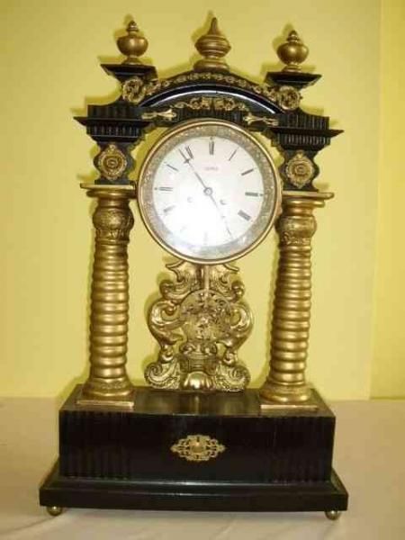 EMPIRE PERIOD MUSICAL PORTICO MANTLE CLOCK HAND CRAFTED 17801805