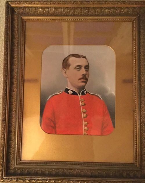 19TH OIL PORTRAIT OF COLDSTREAM GUARDSMAN MILITARY PAINTINGS