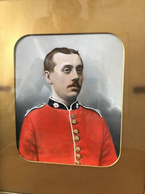 19TH OIL PORTRAIT OF COLDSTREAM GUARDSMAN MILITARY PAINTINGS - ADDITIONAL PHOTO 8