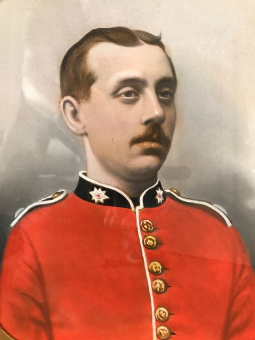 19TH OIL PORTRAIT OF COLDSTREAM GUARDSMAN MILITARY PAINTINGS - ADDITIONAL PHOTO 10