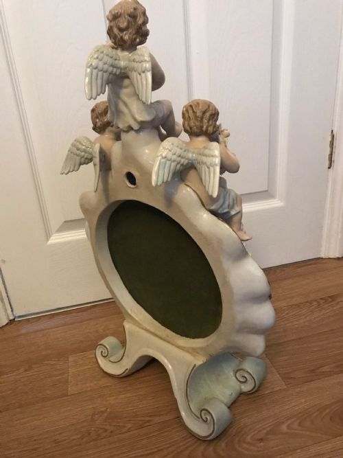 CHERUB PORCELAIN DRESSING TABLE MIRROR WITH FLOWERS CONTINENTAL FACTORY - ADDITIONAL PHOTO 8