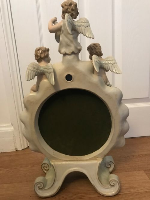 CHERUB PORCELAIN DRESSING TABLE MIRROR WITH FLOWERS CONTINENTAL FACTORY - ADDITIONAL PHOTO 9