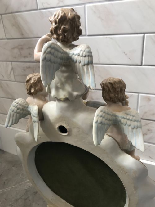 CHERUB PORCELAIN DRESSING TABLE MIRROR WITH FLOWERS CONTINENTAL FACTORY - ADDITIONAL PHOTO 19