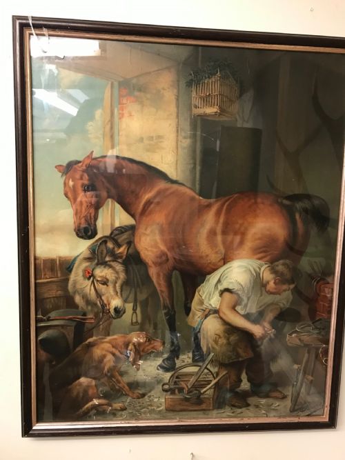 PEARS PRINT AFTER EDWIN HENRY LANDSEER SHOEING HORSE