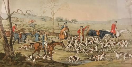 HUNTING LITHOGRAPH AFTER AIKEN PUBLISHED AUG 1821