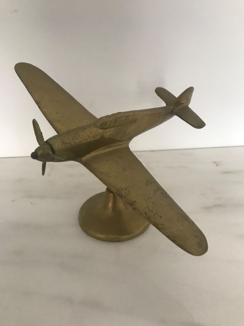 SOLID BRASS HURRICANE AIRCRAFT WARTIME DESK MODEL