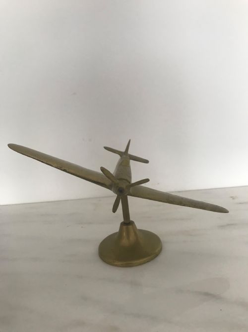 SOLID BRASS HURRICANE AIRCRAFT WARTIME DESK MODEL - ADDITIONAL PHOTO 4