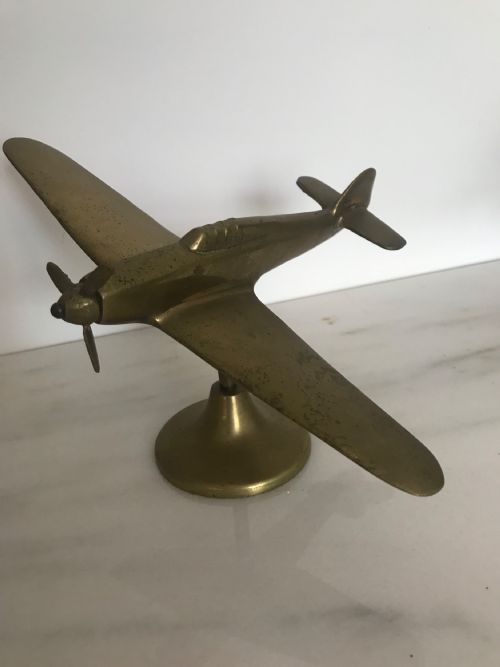 SOLID BRASS HURRICANE AIRCRAFT WARTIME DESK MODEL - ADDITIONAL PHOTO 9