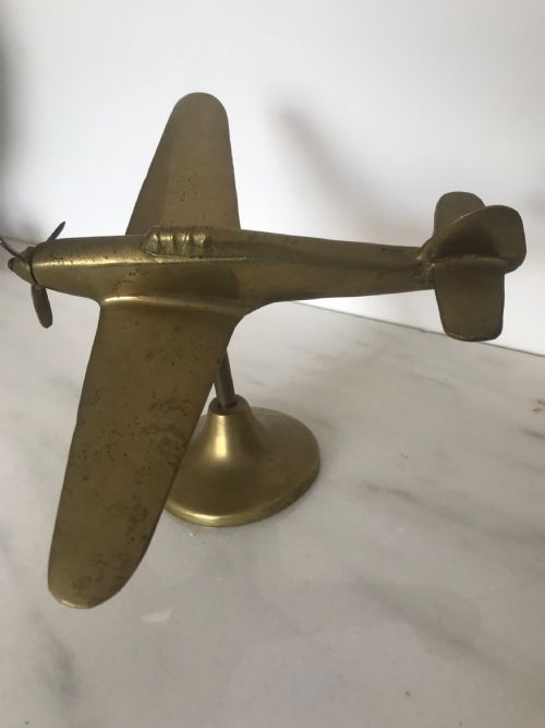 SOLID BRASS HURRICANE AIRCRAFT WARTIME DESK MODEL - ADDITIONAL PHOTO 8
