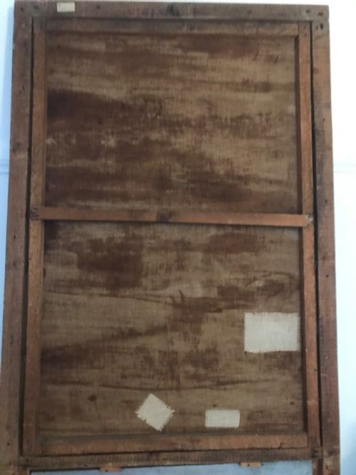TRUMEAU FRENCH MIRROR WITH SEASCAPE OIL PAINTING OF GALLEONS AT SEA - ADDITIONAL PHOTO 11