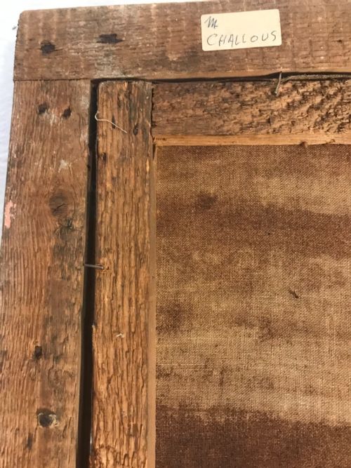 TRUMEAU FRENCH MIRROR WITH SEASCAPE OIL PAINTING OF GALLEONS AT SEA - ADDITIONAL PHOTO 12