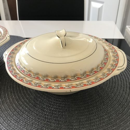 PAIR WOODS IVORY WARE LIDDED VEGETABLE TUREEN SERVING DISHES - ADDITIONAL PHOTO 13