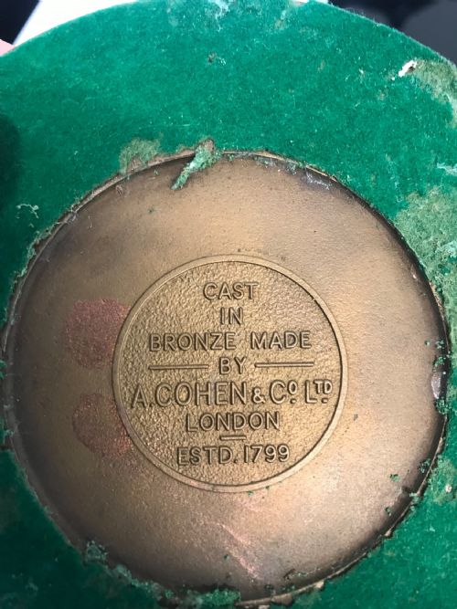 BRONZE MEDALLION PEN REST WITH IBIS BIRD DESIGN PEN BY ACOHEN CO LTD LONDON - ADDITIONAL PHOTO 3