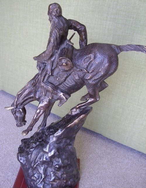 BRONZE AFTER FREDERIC REMINGTON SCULPTURE THE MOUNTAIN MAN