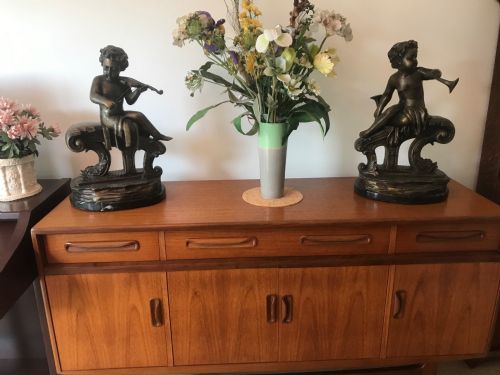 PAIR OF BRONZE CHERUB MUSICIANS - ADDITIONAL PHOTO 9