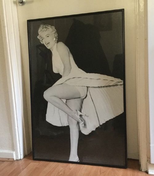 Portrait of Marilyn Monroe Enlarged Photo Collectors Print on Board C1950 Vintage Art