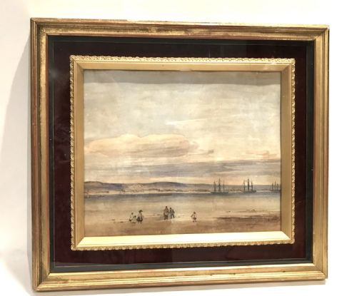 Watercolour of Portsmouth  Painted August 26th 1856 Prince Albert's Birthday. 