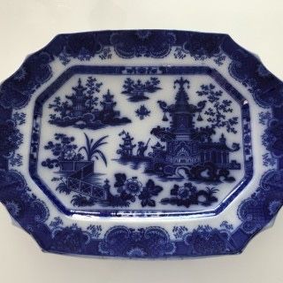Staffordshire Flow Blue Platter