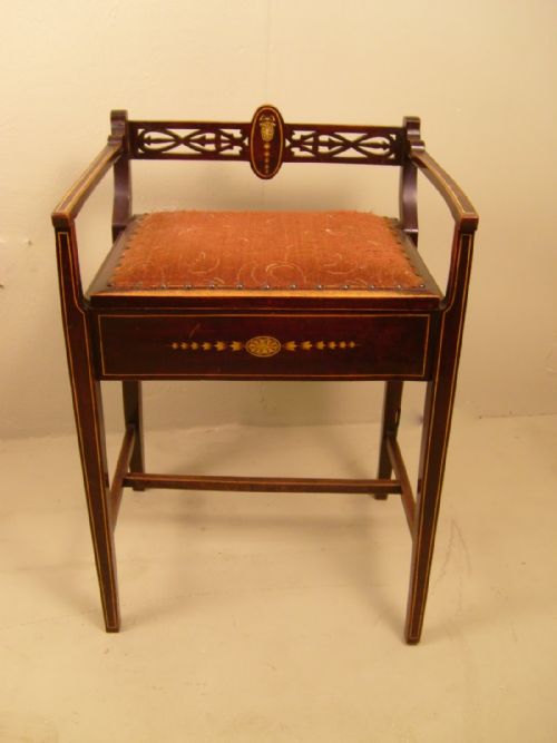 Edwardian  Piano Stool