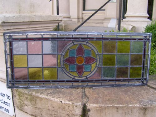 Late Victorian  Stained Glass  Panel