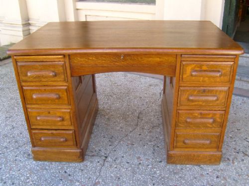 Oak Pedestal Desk