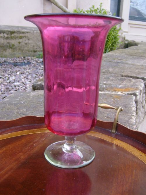 Ruby  Victorian Celery Vase
