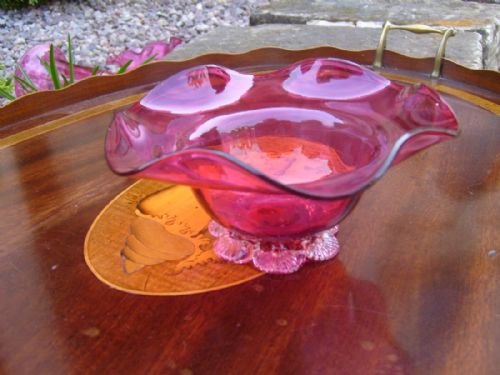 Victorian Ruby  Glass Sugar Bowl