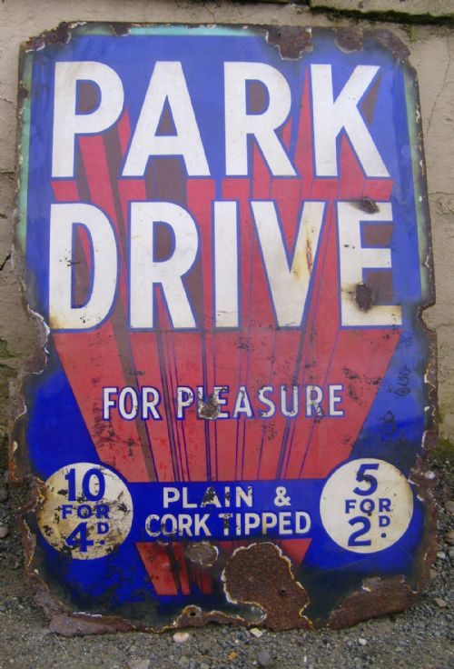 1920  Enamel Ciggarette Sign