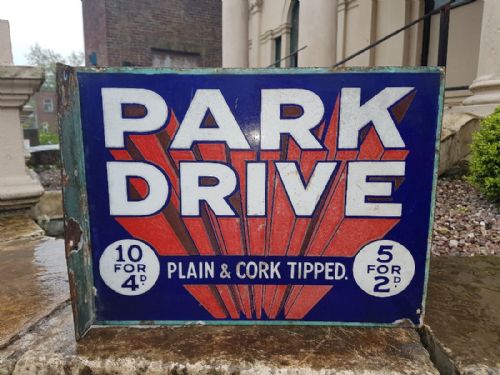 Enamel Park Drive Sign